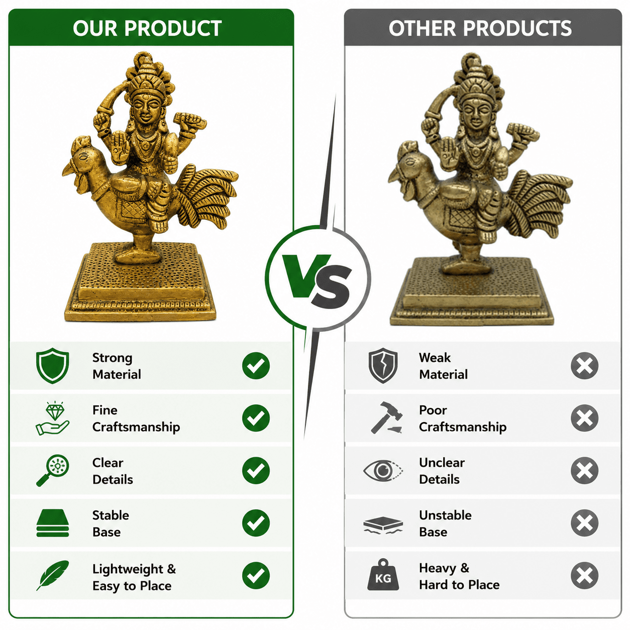 Brass Bahuchar Maa 4.5 Inch BH10678 Brass Bahuchar Maa 4.5 Inch BH10678