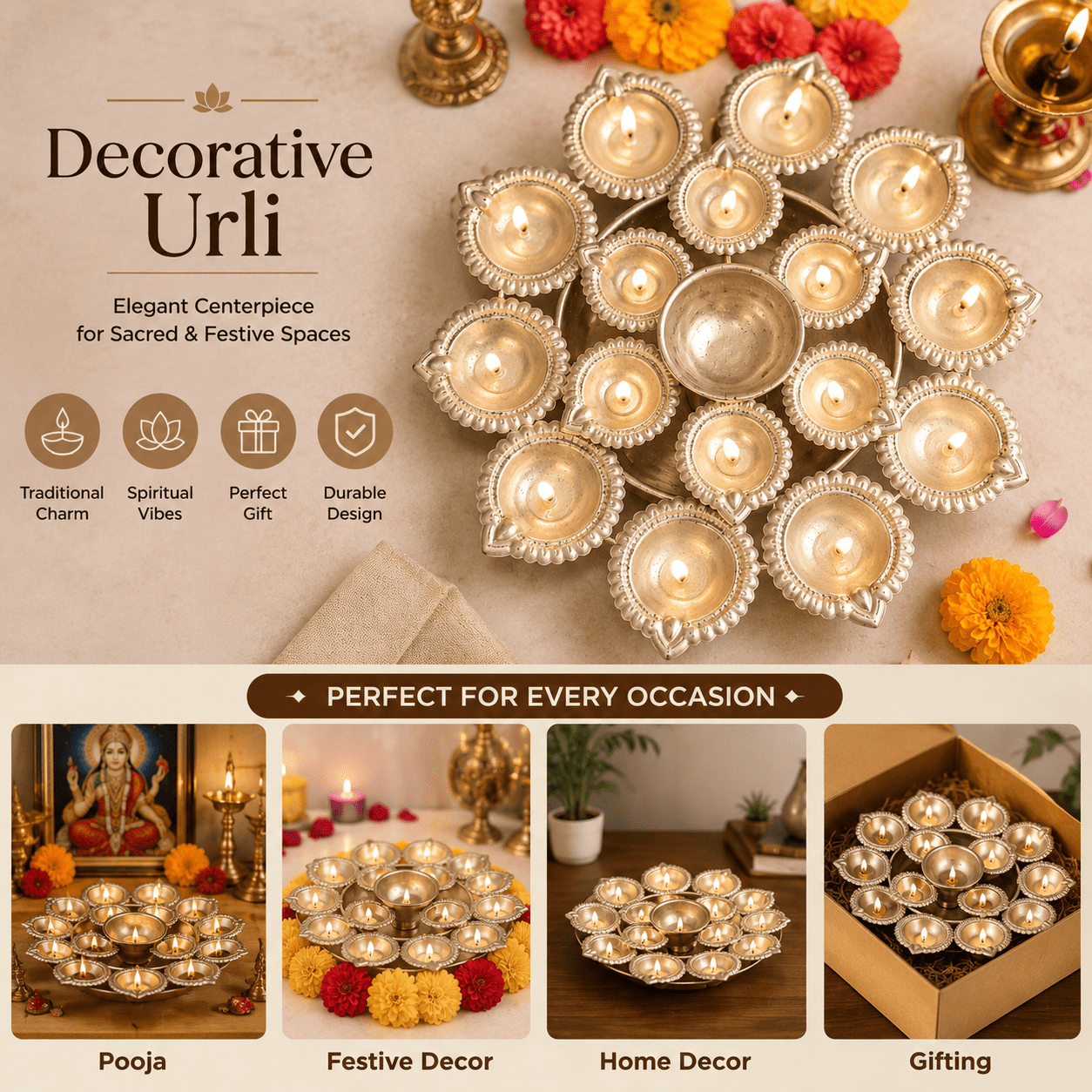 Metal Urli 3 SET 1.5 Inch BH10651 Metal Urli 3 SET 1.5 Inch BH10651
