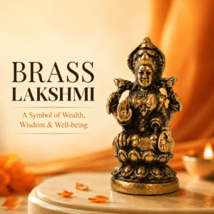 Brass Lakshmi Mini Idol 1.2 Inch – Handmade Pooja Statue