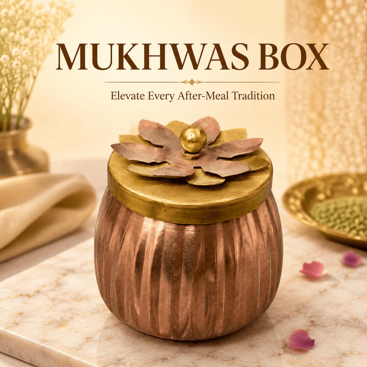 Metal mukhwas box 4 Inch BH10649 Metal mukhwas box 4 Inch BH10649