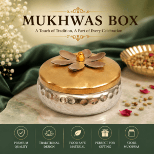 Metal mukhwas box 2 Inch BH10644
