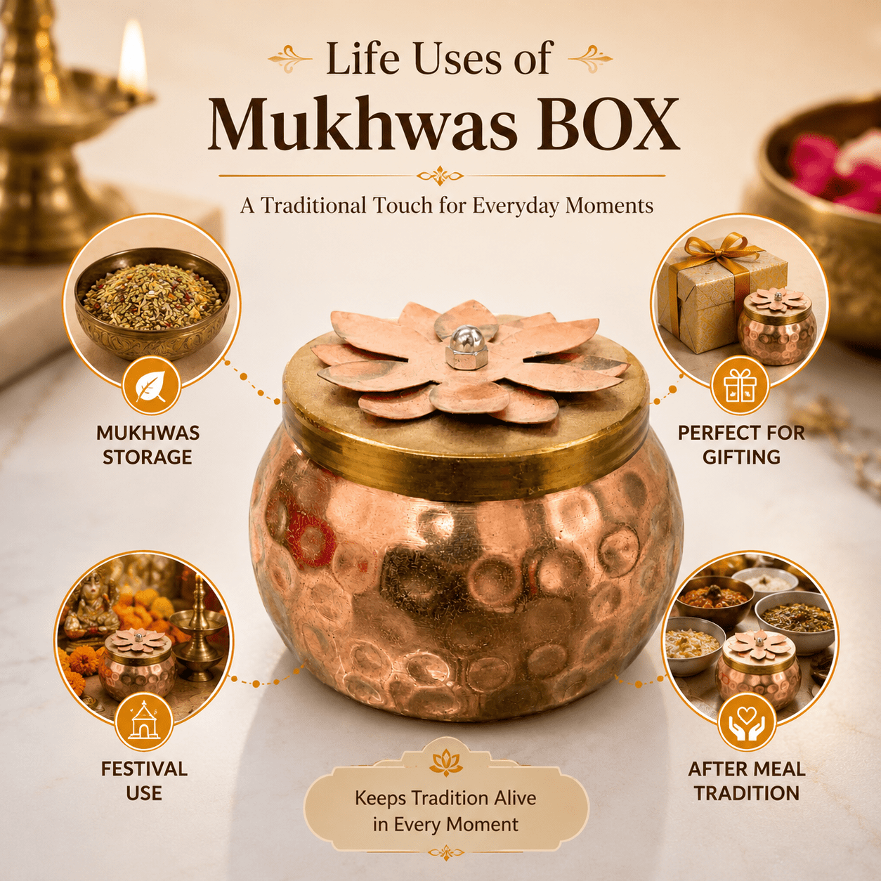 Metal mukhwas box 3.5 Inch BH10648 Metal mukhwas box 3.5 Inch BH10648