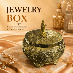 Brass Brass Container / Dabba & Jewelry Box. 9 Inch KBH12646