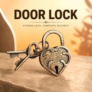 Brass Heart Lock 2 Inch KBH12673