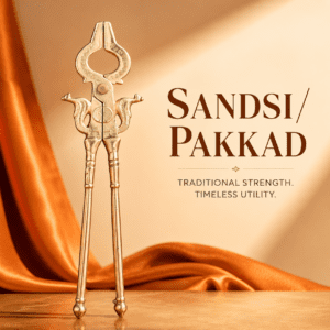Brass Sandsi Pakkad – Handcrafted Traditional Brass Tongs