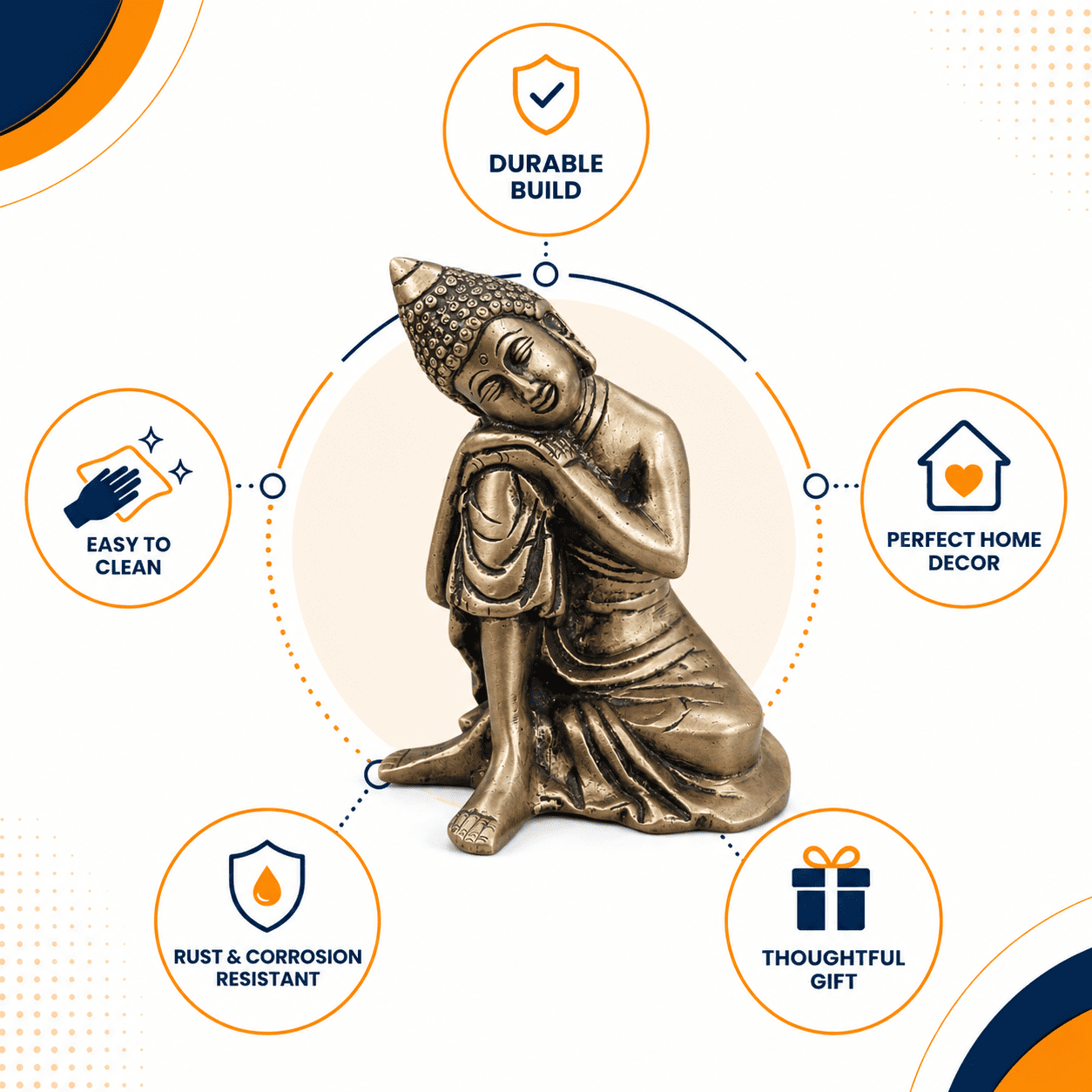 brass buddha 5.7 Inch KBH12682 brass buddha 5.7 Inch KBH12682