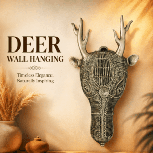 brass deer wall hanging 7.3 Inch KBH12683