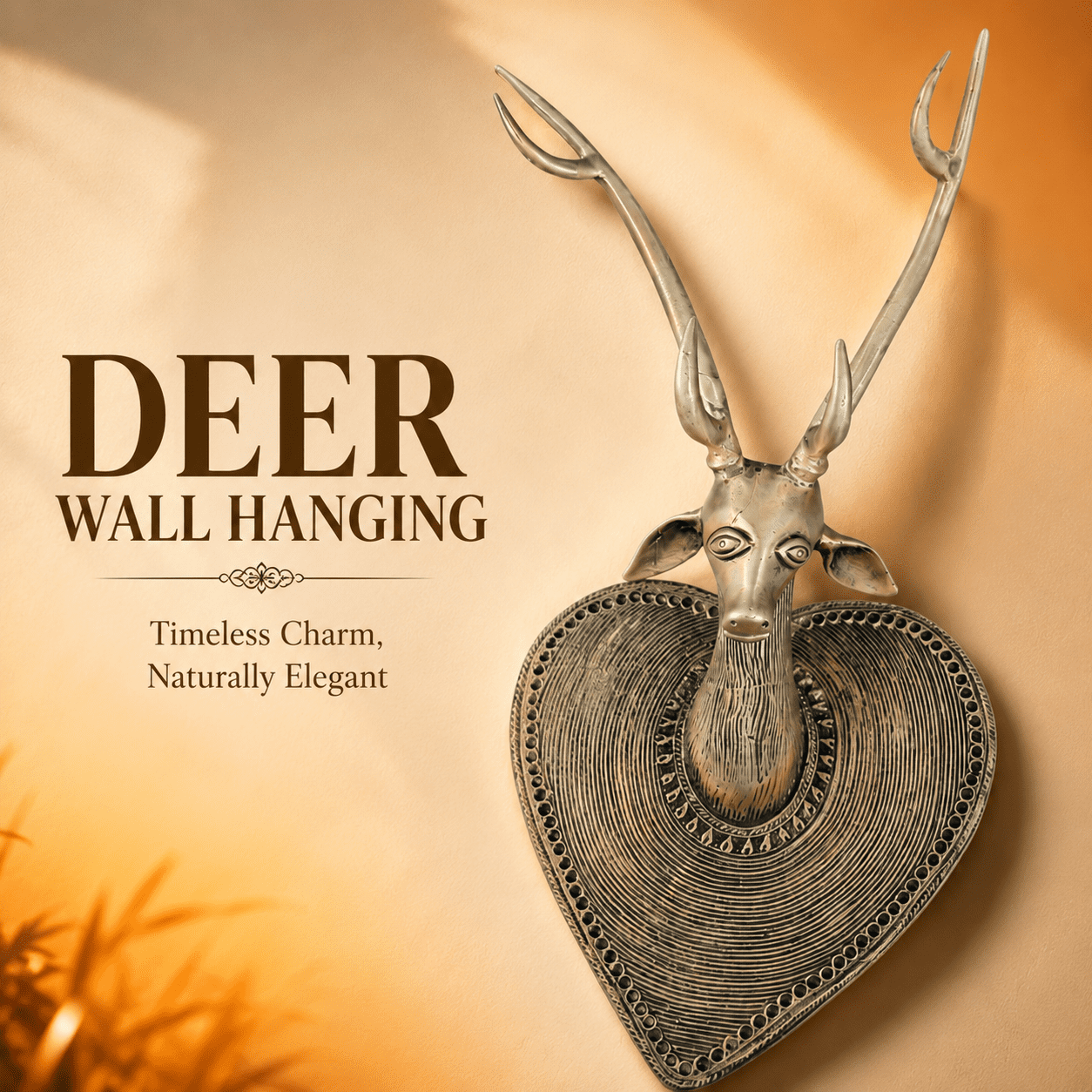 brass deer wall hanging 12 Inch KBH12684 brass deer wall hanging 12 Inch KBH12684