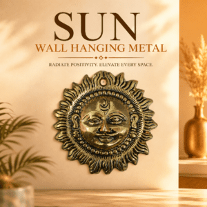 Metal Sun wall hanging metal 4 Inch KBH12679