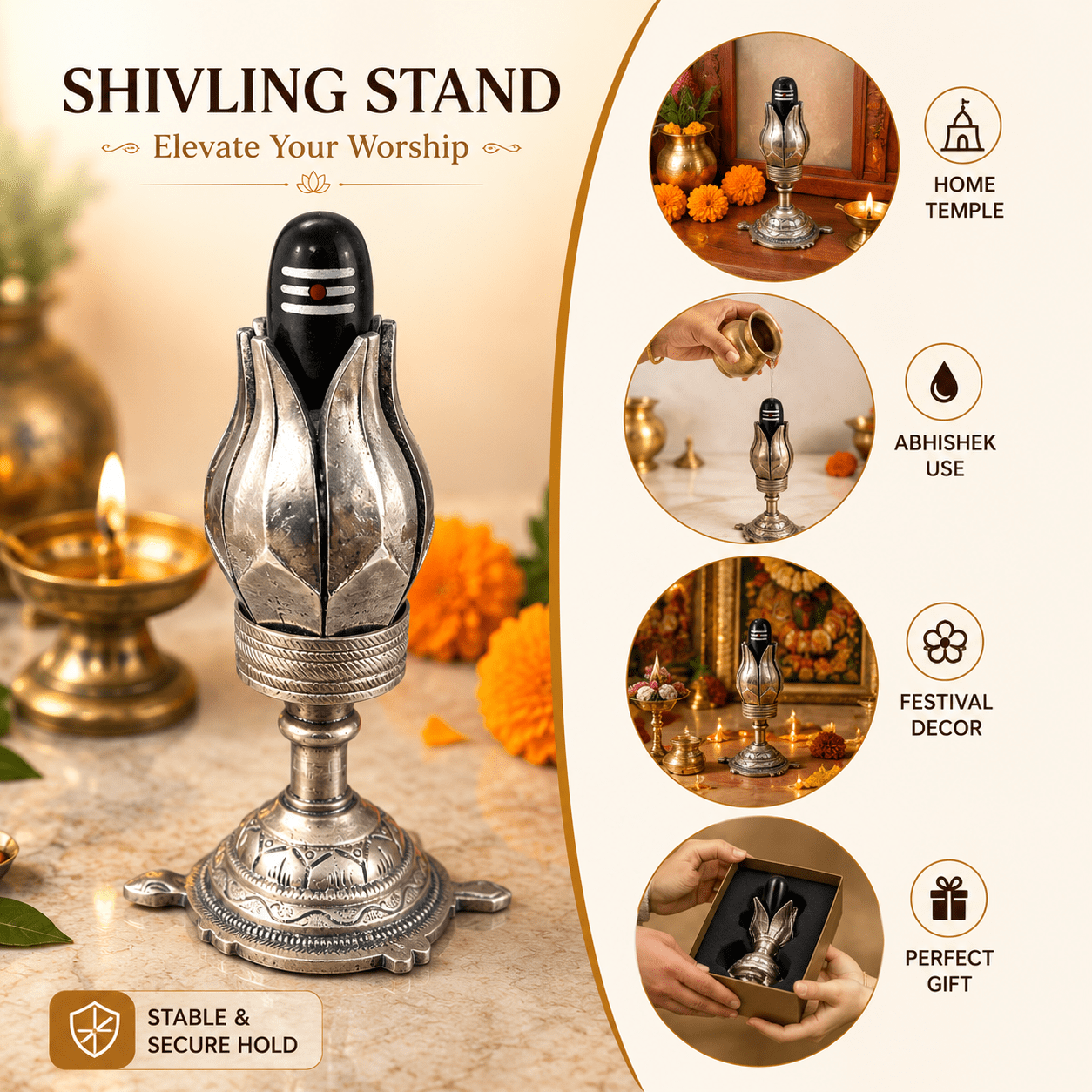 brass Tortoise Shivling Stand 6 Inch KBH12690 brass Tortoise Shivling Stand 6 Inch KBH12690