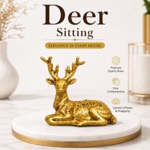 Brass Deer Sitting 0.8 Inch KBH8562_4