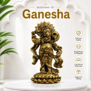 Brass Ganesha 1.4 Inch KBH8562_7