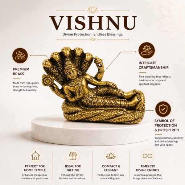 Buy Brass Vishnu 0.8 Inch Online In India- Kalarambh By Bharathaat