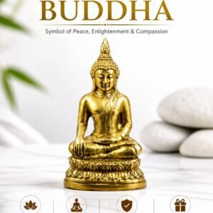 Brass Gautam Buddha 1.3 Inch KBH8562_21