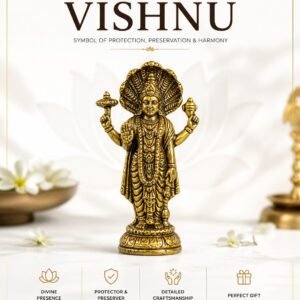 Brass Lord Vishnu 1.6 Inch KBH8562_25