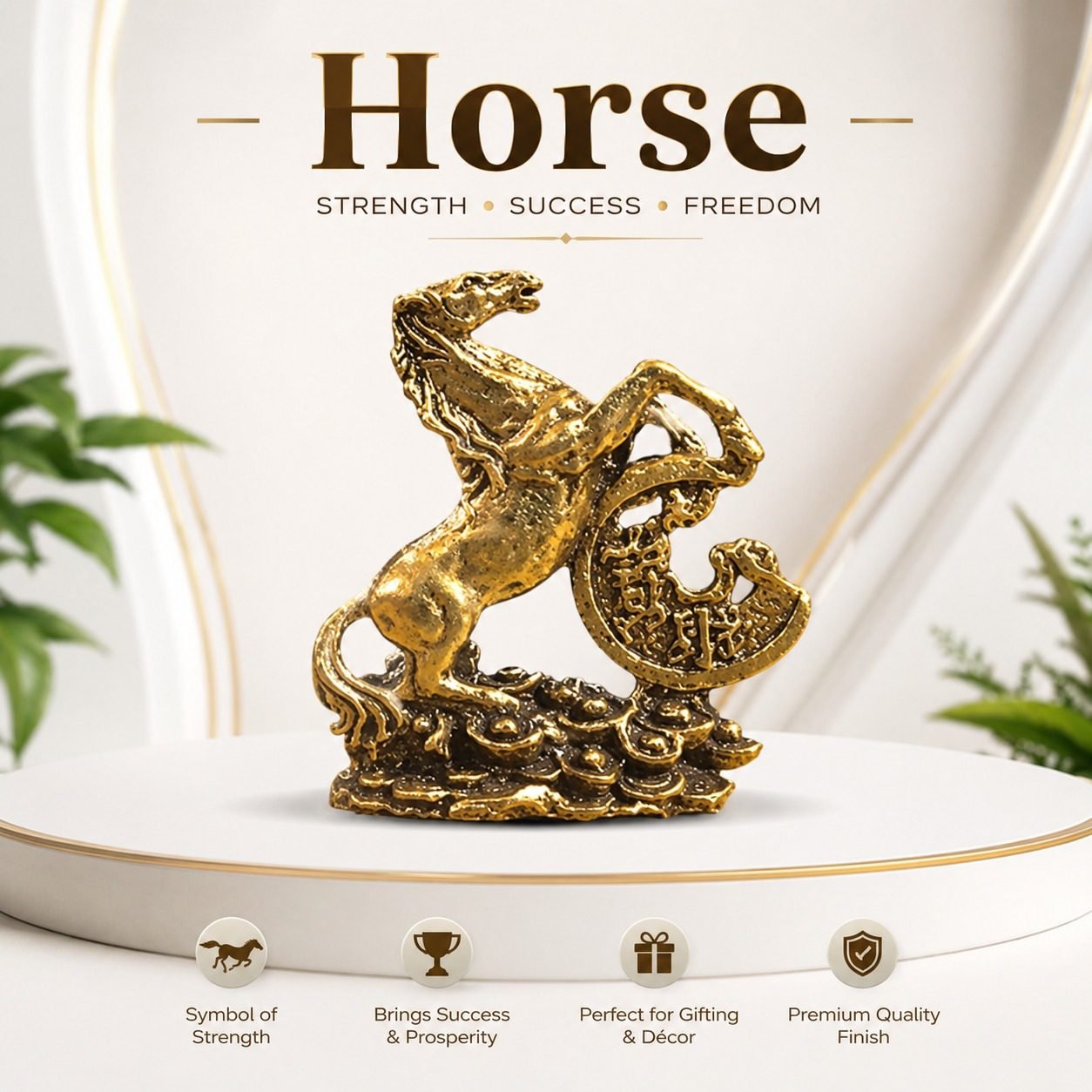 Brass Horse 1.3 Inch KBH8562_20 Brass Horse 1.3 Inch KBH8562_20