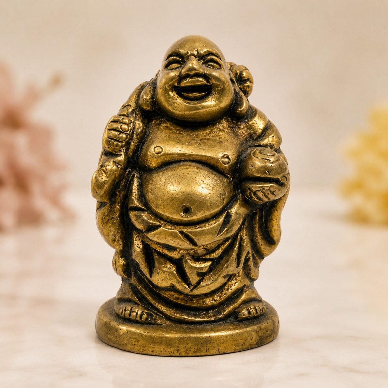 Brass Laughing buddha 1.8 Inch kBH09841 Brass Laughing buddha 1.8 Inch kBH09841