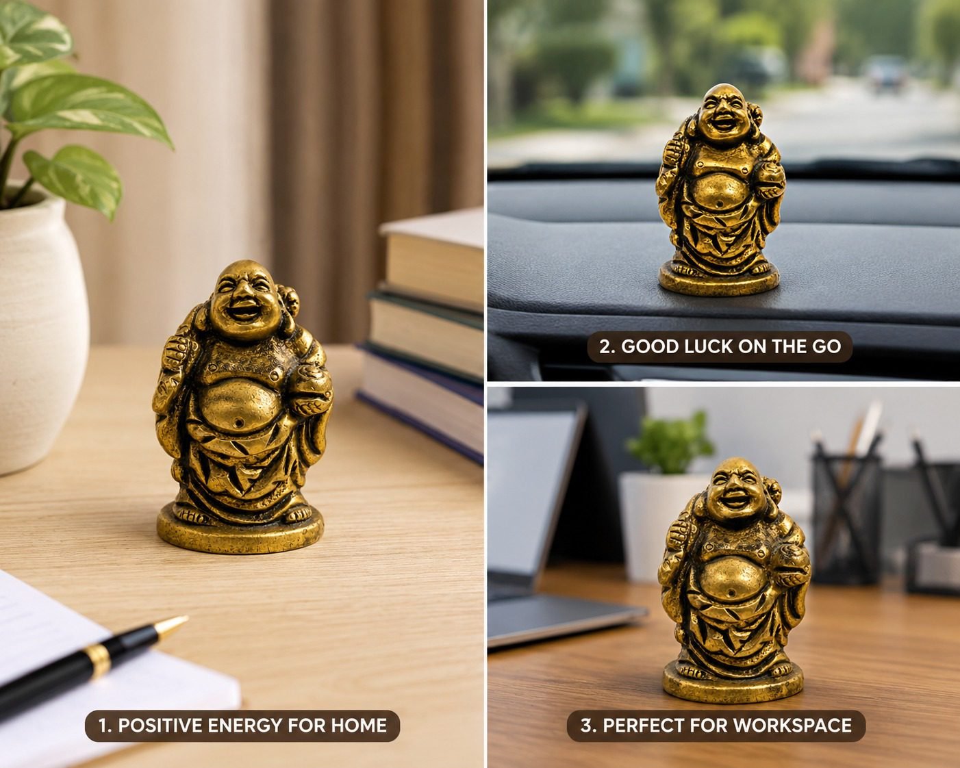 Brass Laughing buddha 1.8 Inch kBH09841 Brass Laughing buddha 1.8 Inch kBH09841