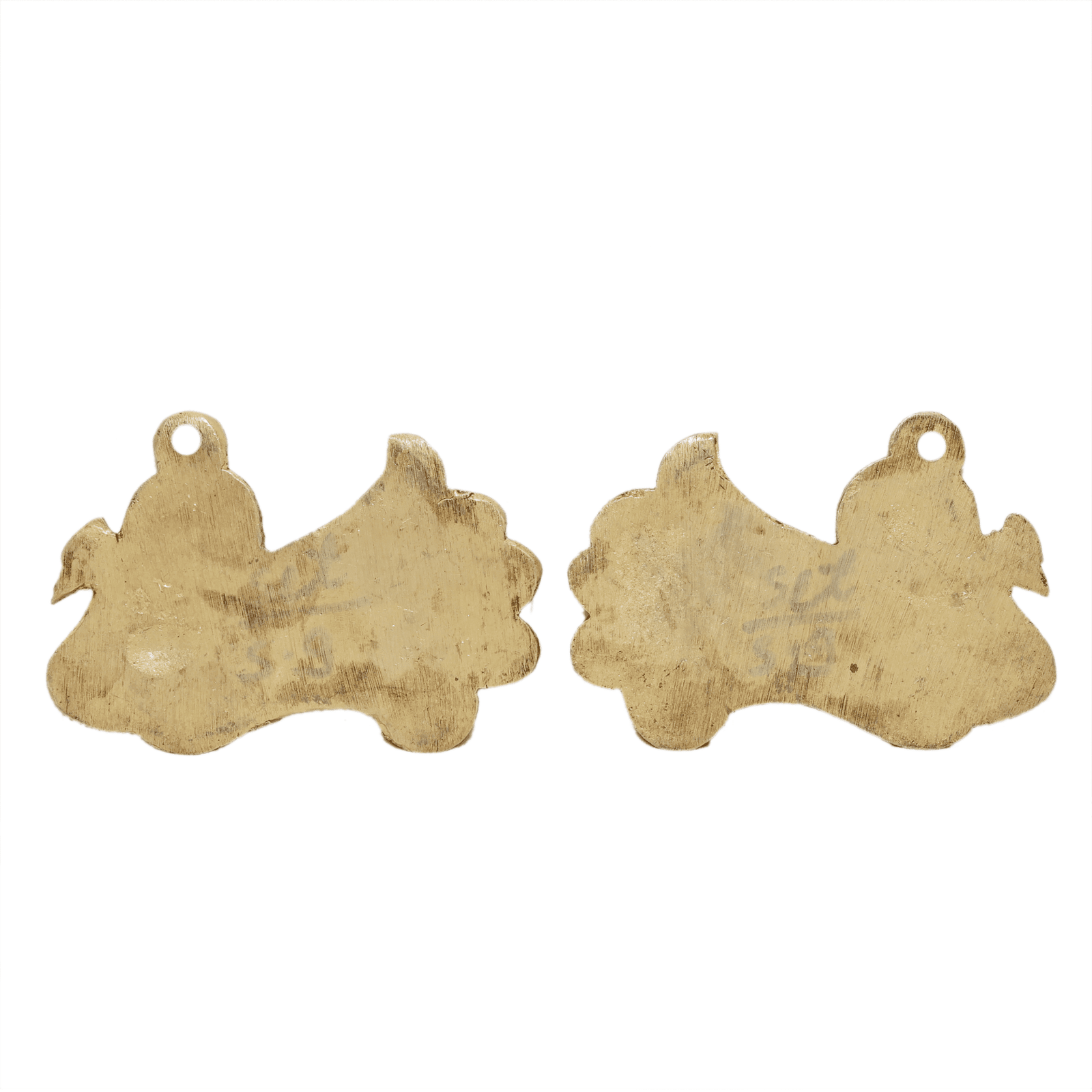 Brass Peacock wall hanging Pair 2.8 Inch KBH12709 Brass Peacock wall hanging Pair 2.8 Inch KBH12709