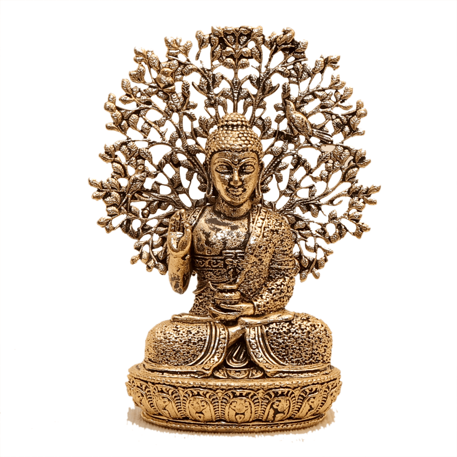 Brass Buddha With Tree 2.2 Inch BH12367 Brass Buddha With Tree 2.2 Inch BH12367