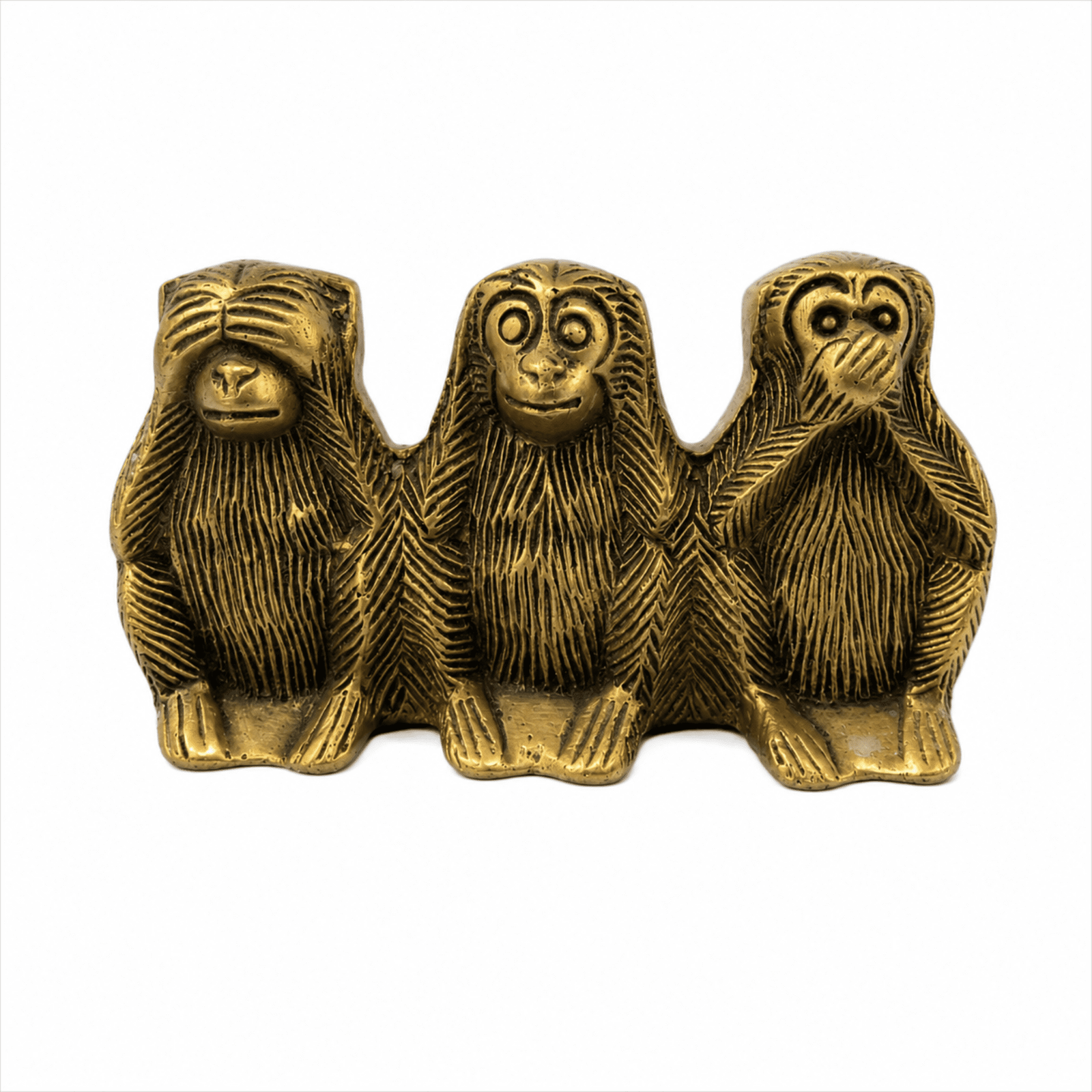 Brass Three Monkey 3.2 Inch KBH10845 Brass Three Monkey 3.2 Inch KBH10845