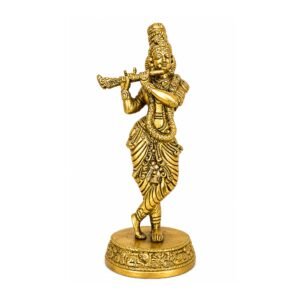 KALARAMBH Brass Krishna 6 Inch, 1 Pcs