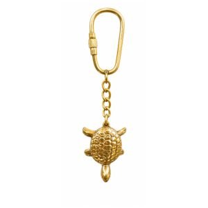 KALARAMBH Brass Tortoise Keychain 4.5 Inch, 1 Pcs