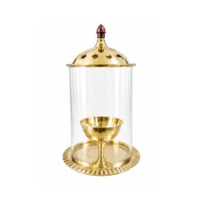 KALARAMBH Brass Akhand Diya 10 Inch, 4 Pcs