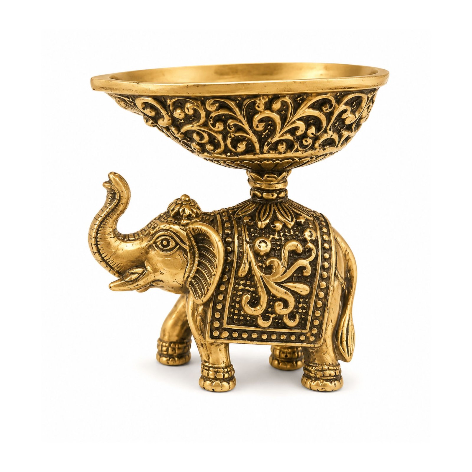 KALARAMBH Brass Elephant Diay 2 Inch, 1 Pcs KALARAMBH Brass Elephant Diay 2 Inch, 1 Pcs