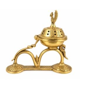 KALARAMBH Brass Dhoop Dani 7 Inch, 1 Pcs