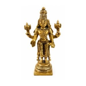KALARAMBH Brass Vishnu 3.2 Inch, 1 Pcs