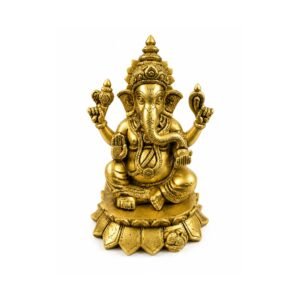 KALARAMBH Brass Ganesha 6.6 Inch, 1 Pcs