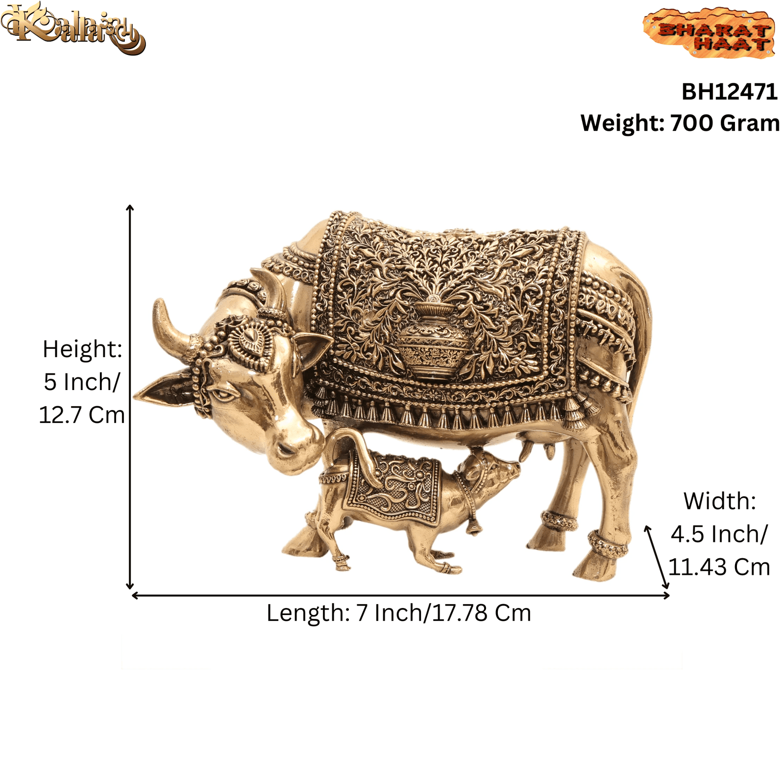 Brass Cow and Calf 5 Inch KBH12471 Brass Cow and Calf 5 Inch KBH12471