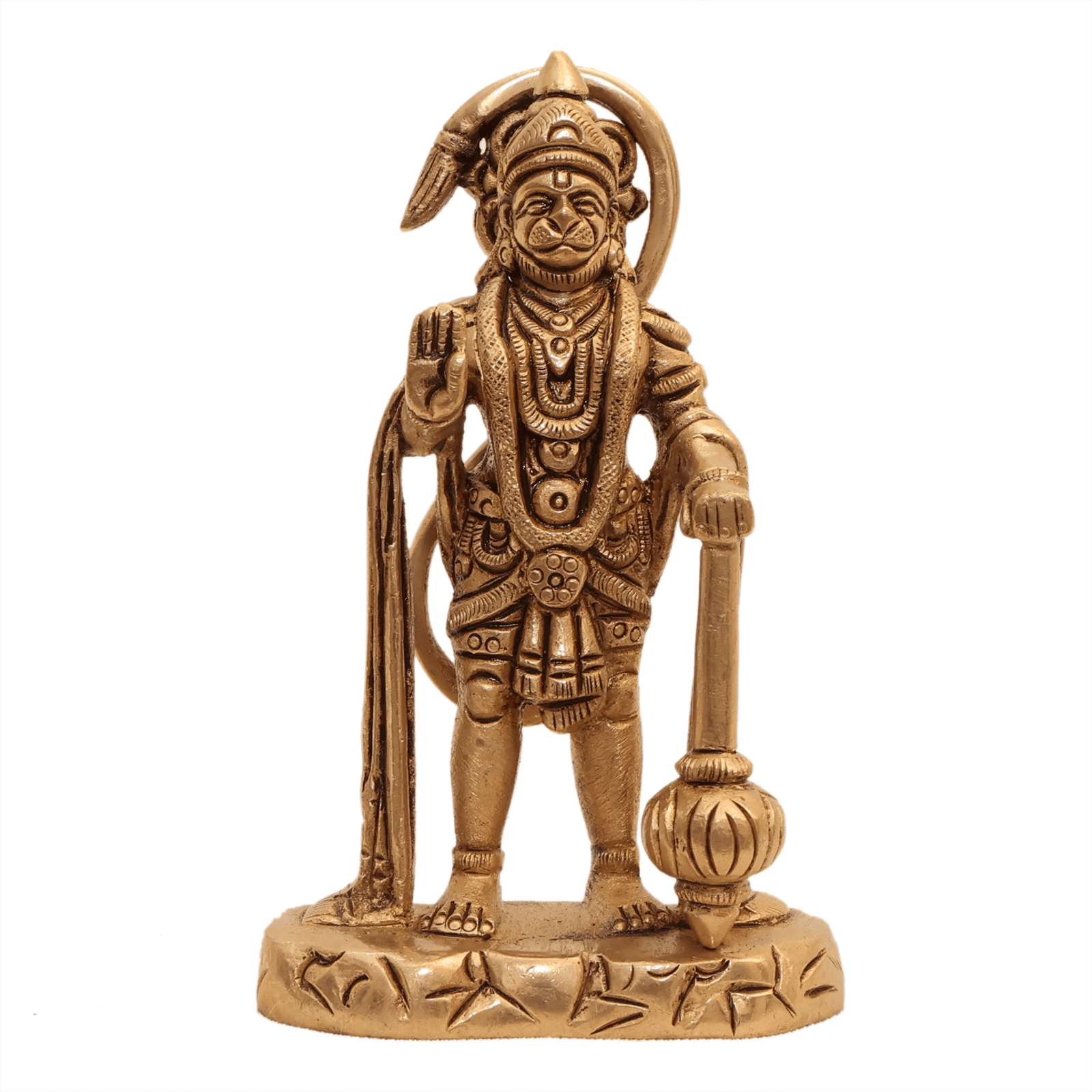 Brass Hanuman 4.1 Inch KBH12475 Brass Hanuman 4.1 Inch KBH12475