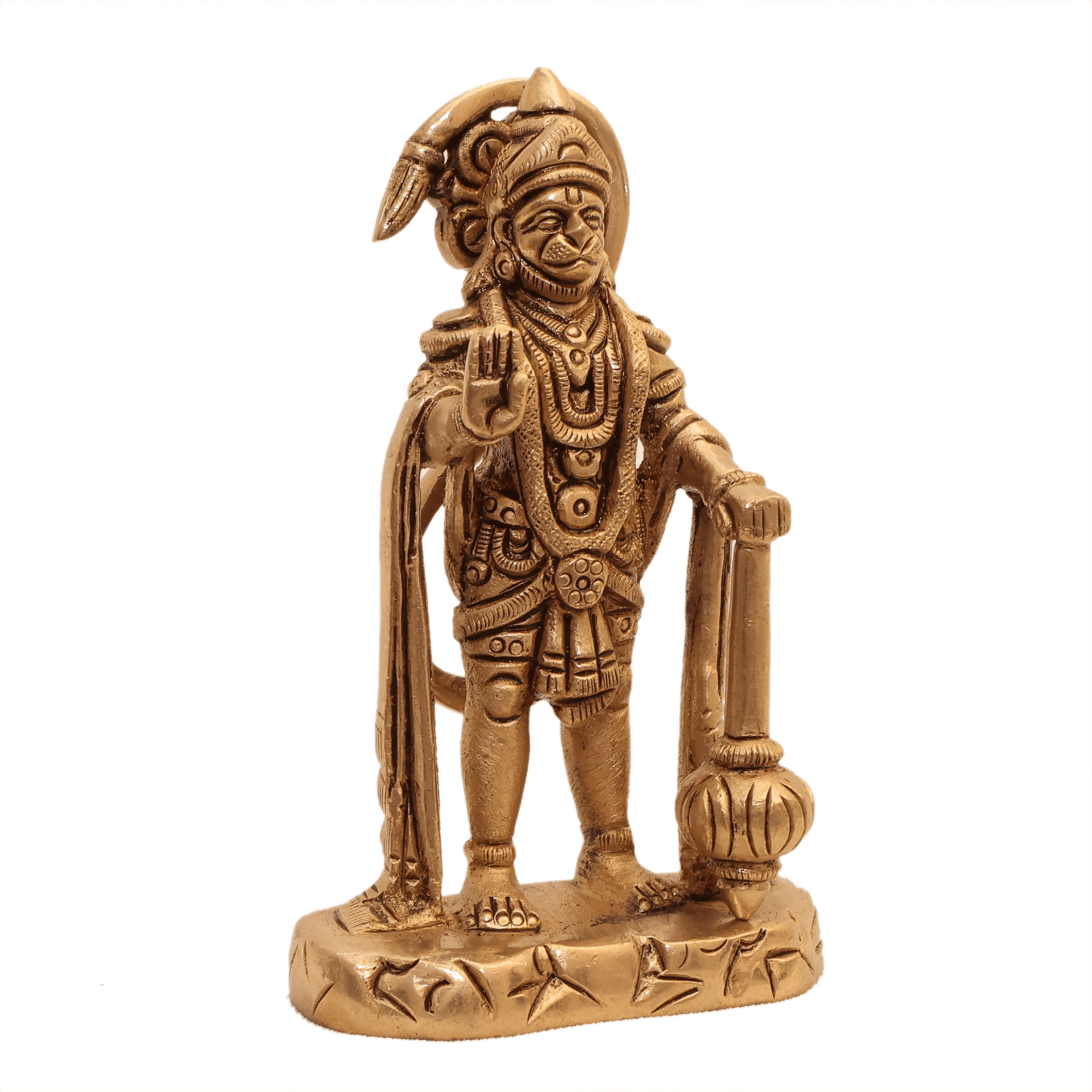 Brass Hanuman 4.1 Inch KBH12475 Brass Hanuman 4.1 Inch KBH12475