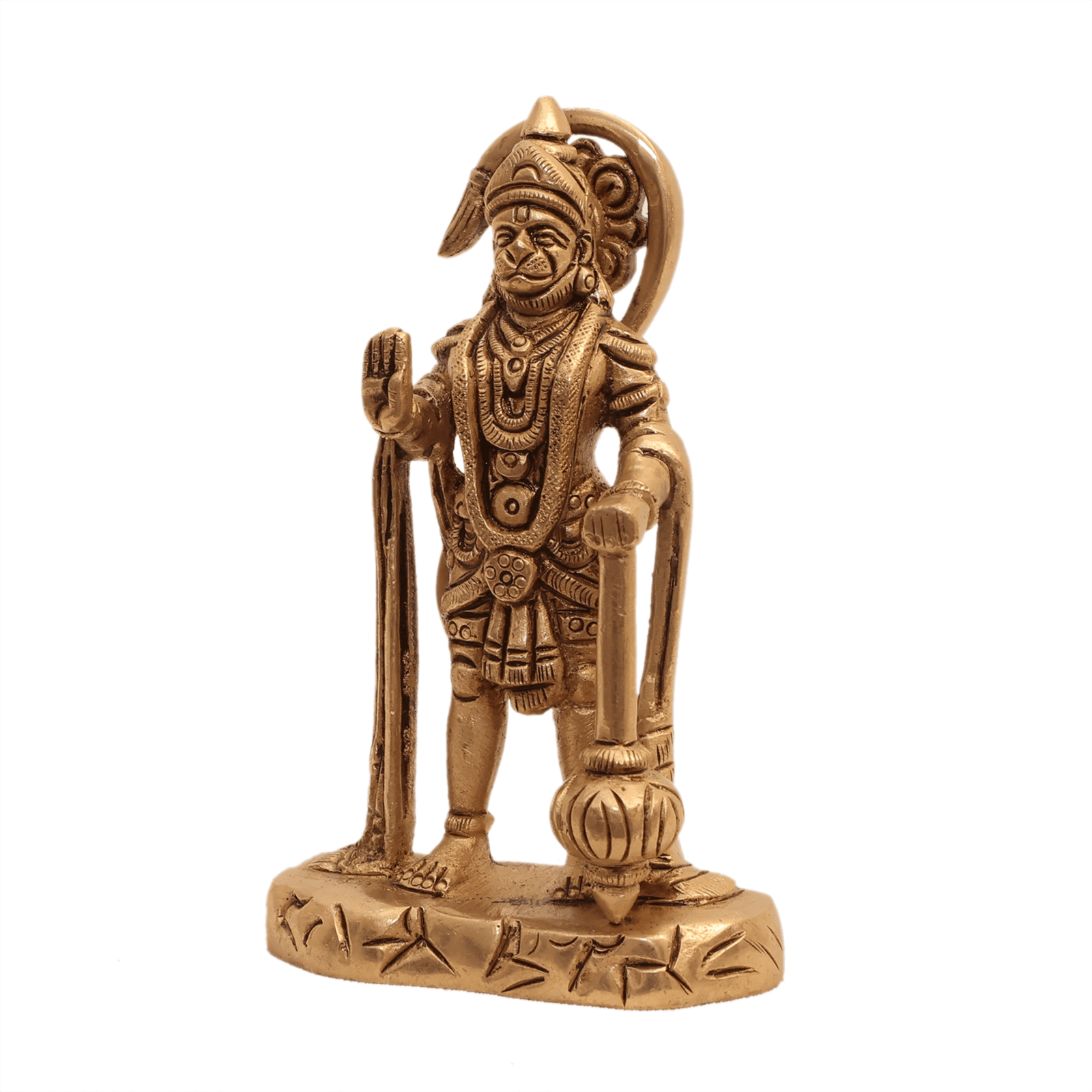 Brass Hanuman 4.1 Inch KBH12475 Brass Hanuman 4.1 Inch KBH12475