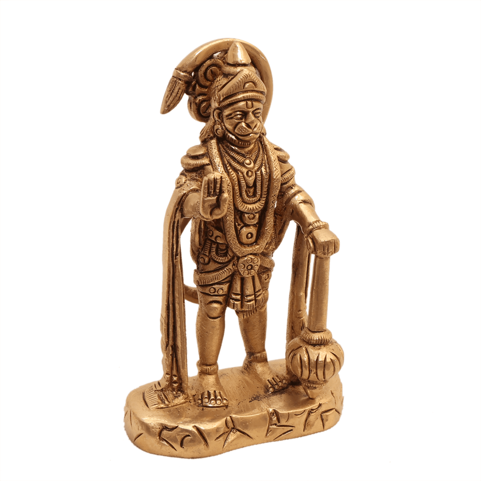Brass Hanuman 4.1 Inch KBH12475 Brass Hanuman 4.1 Inch KBH12475