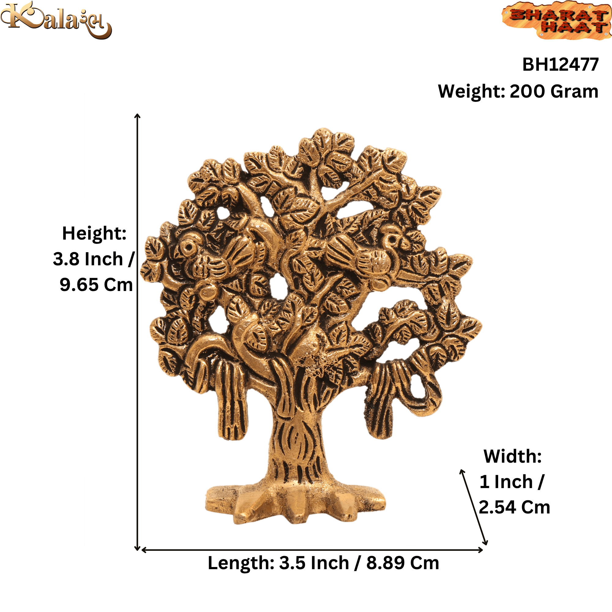 Brass Kalpavrisksha Tree 3.8 Inch KBH12477 Brass Kalpavrisksha Tree 3.8 Inch KBH12477