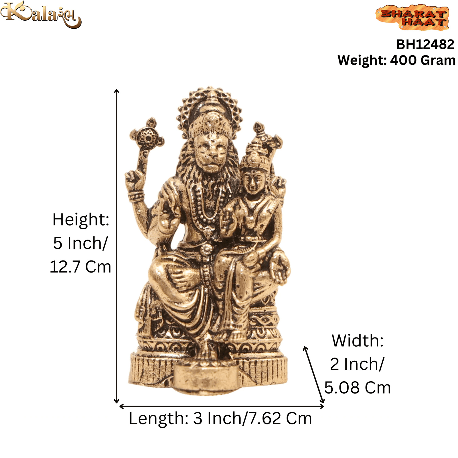 brass Narshimha standing 5 Inch KBH12482 brass Narshimha standing 5 Inch KBH12482