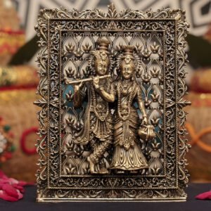 Brass Radhe krishna frame 4.7 Inch KBH12488