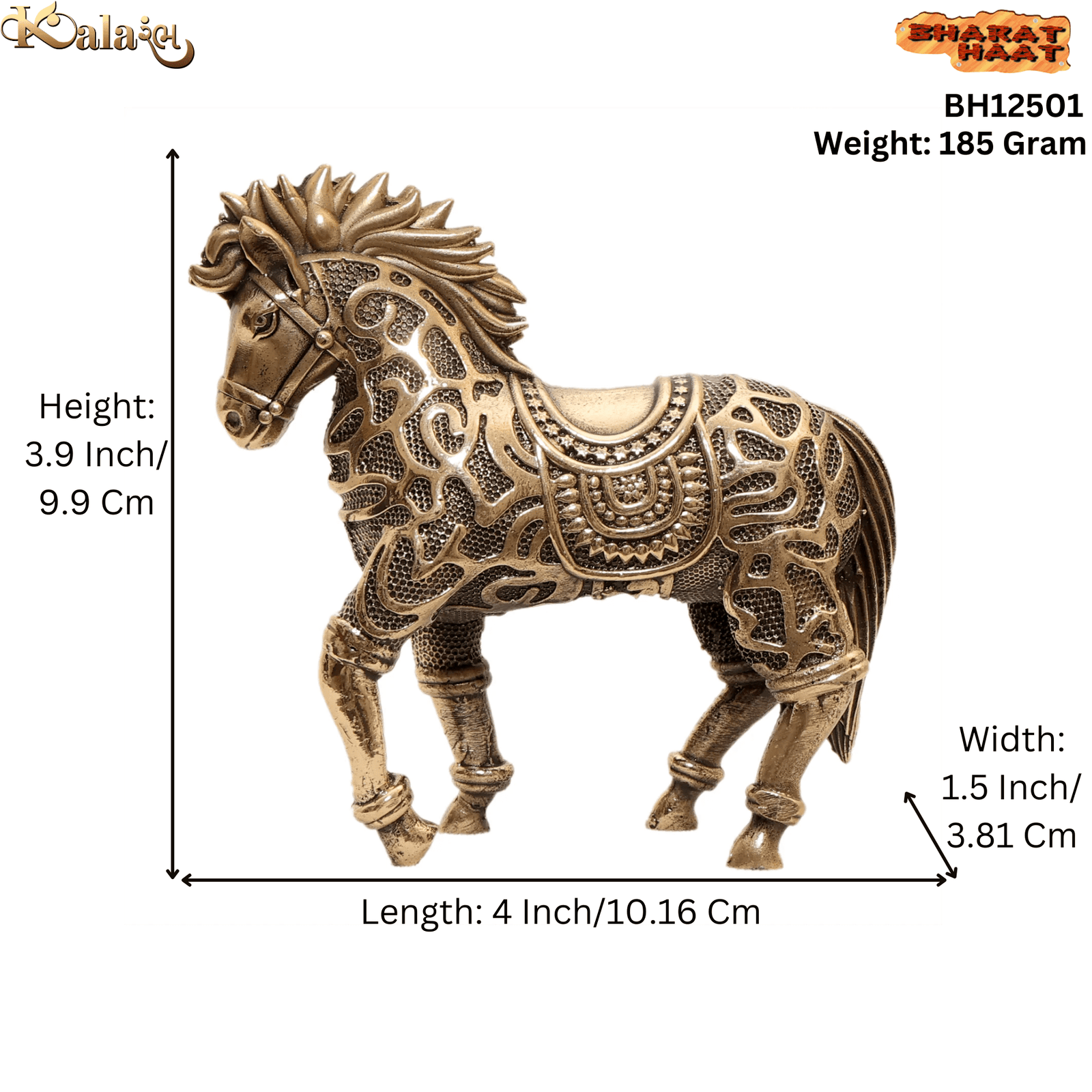 Brass Horse 3.9 Inch KBH12501 Brass Horse 3.9 Inch KBH12501