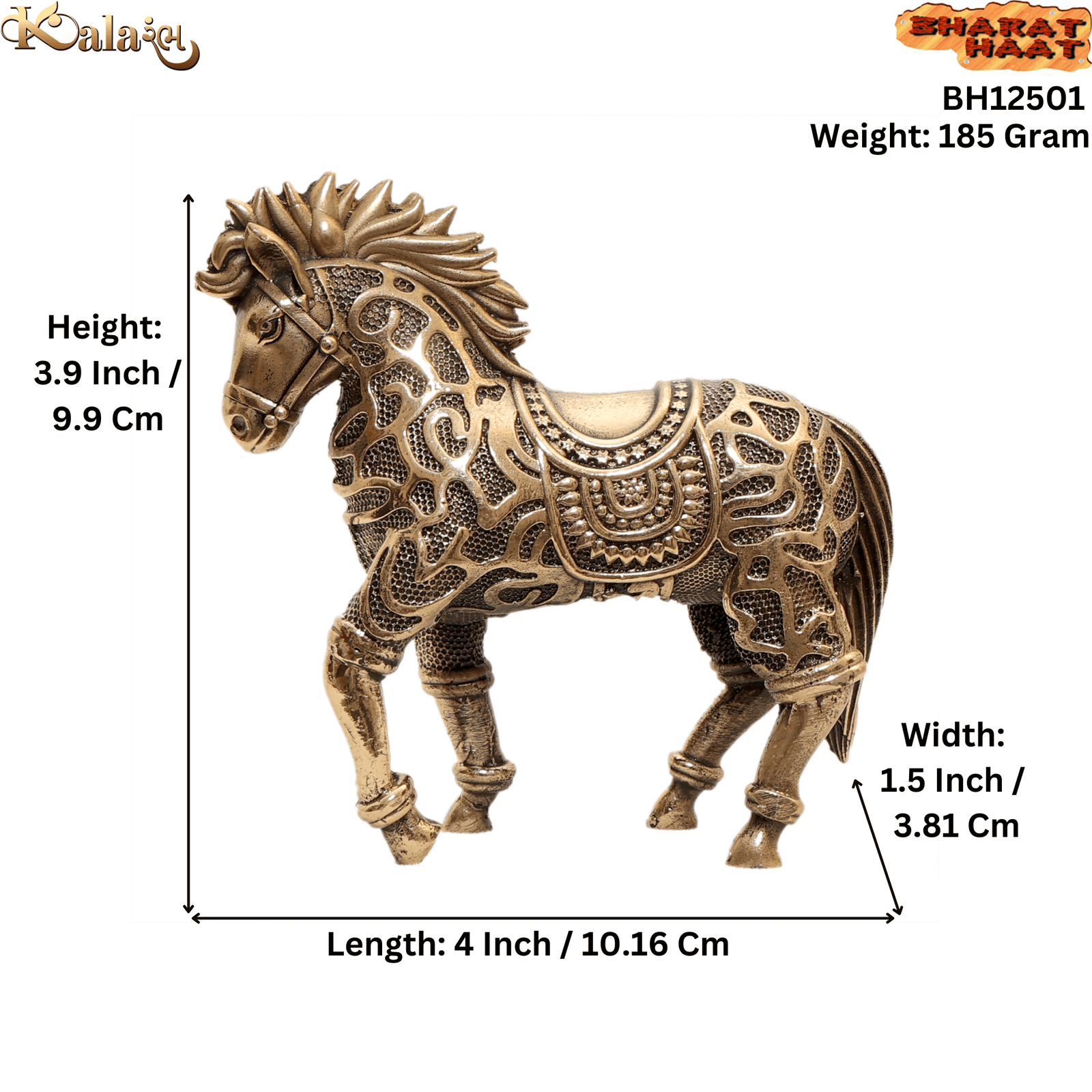 Brass Horse 3.9 Inch KBH12501 Brass Horse 3.9 Inch KBH12501