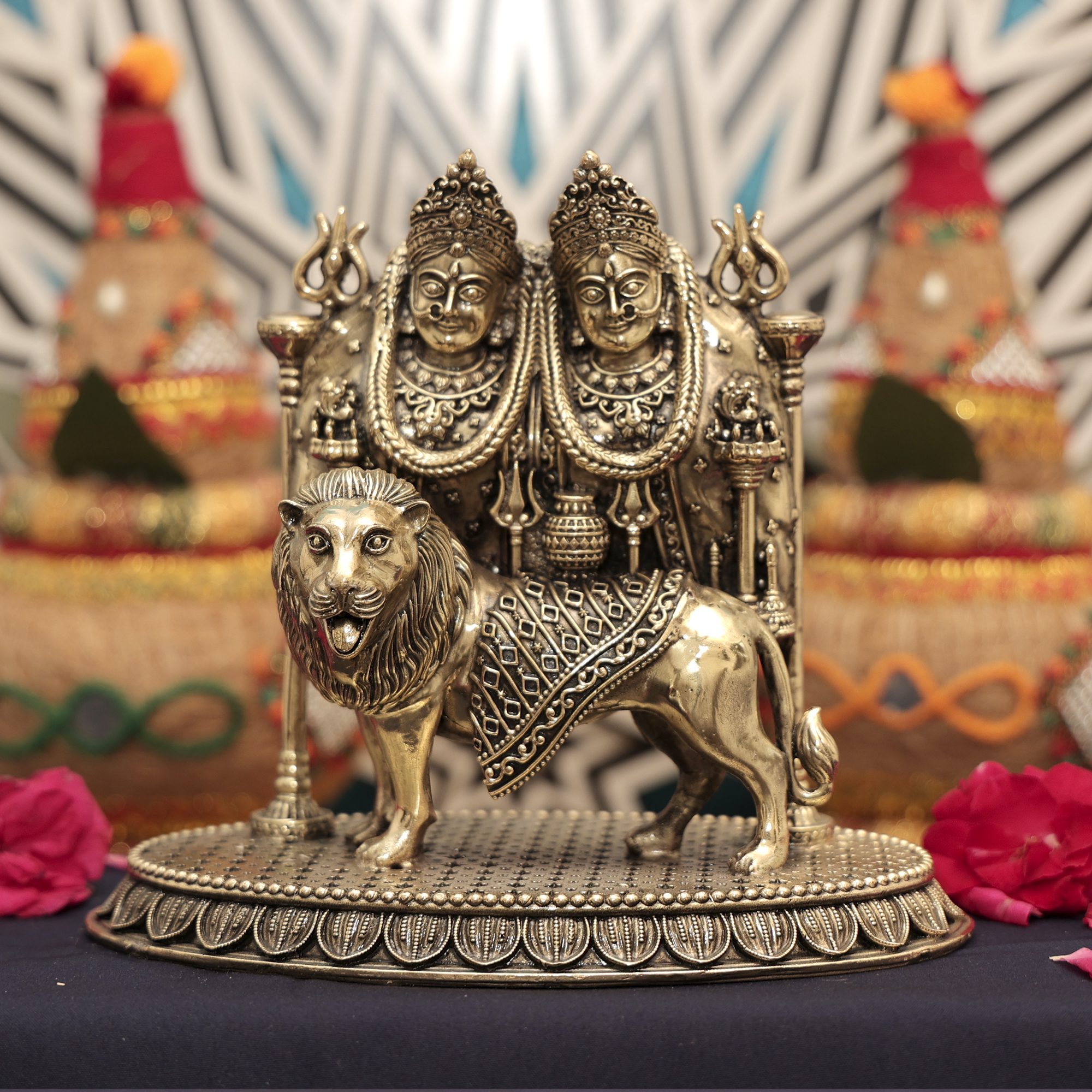 brass Chamunda Maa 6 Inch KBH12521 brass Chamunda Maa 6 Inch KBH12521