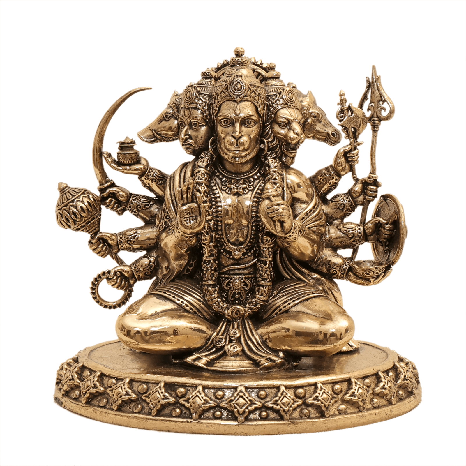 brass panchmukhi Hanuman 5 Inch KBH12526 brass panchmukhi Hanuman 5 Inch KBH12526