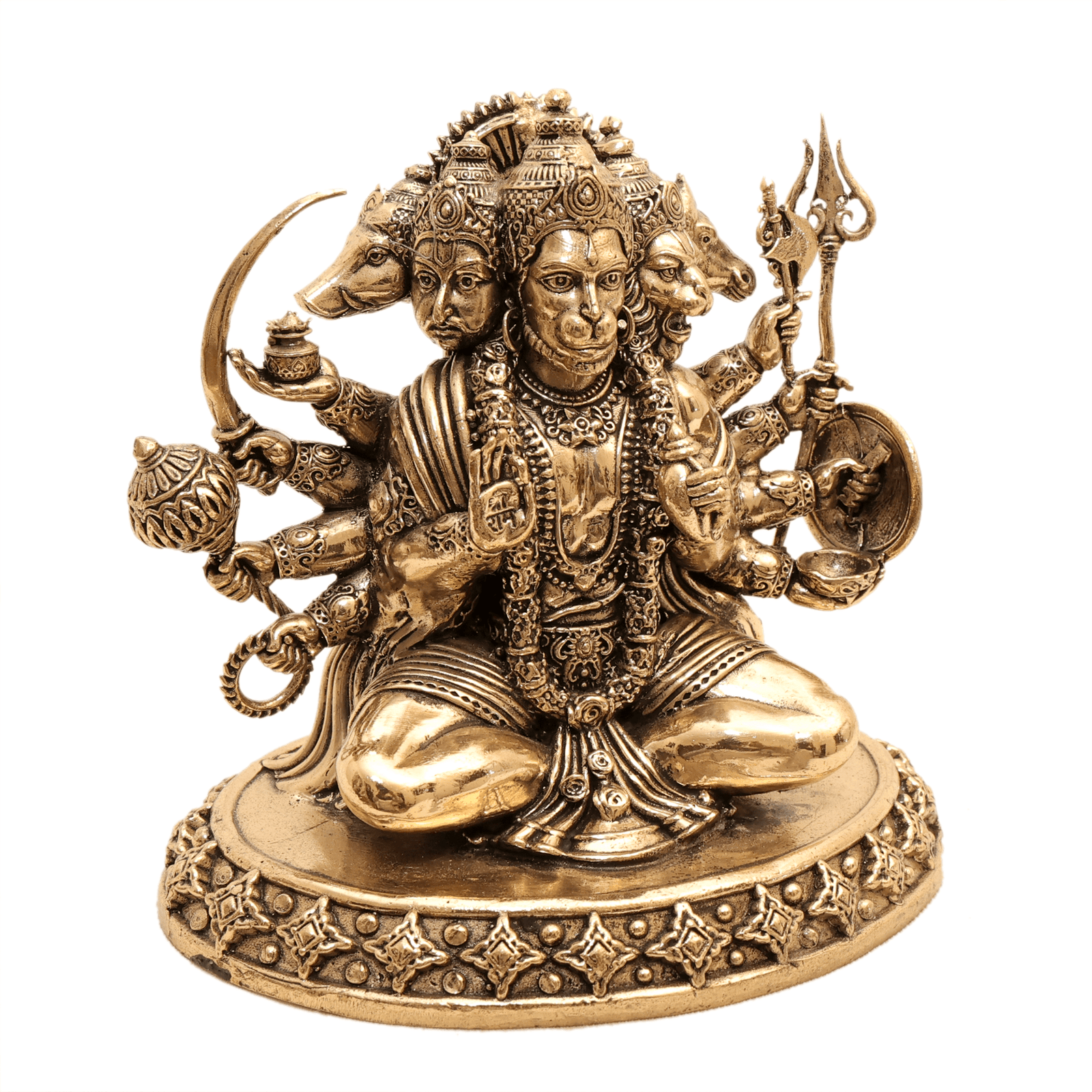 brass panchmukhi Hanuman 5 Inch KBH12526 brass panchmukhi Hanuman 5 Inch KBH12526