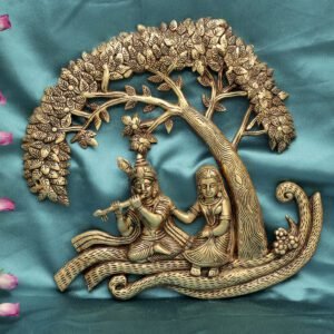 brass Radha Krishna Wall Hanging 14 Inch KBH12528