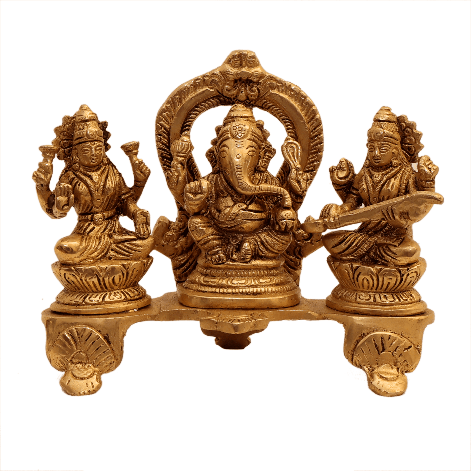 brass Ganesh , Lakshmi saraswati set 5.5 Inch KBH12548 brass Ganesh , Lakshmi saraswati set 5.5 Inch KBH12548