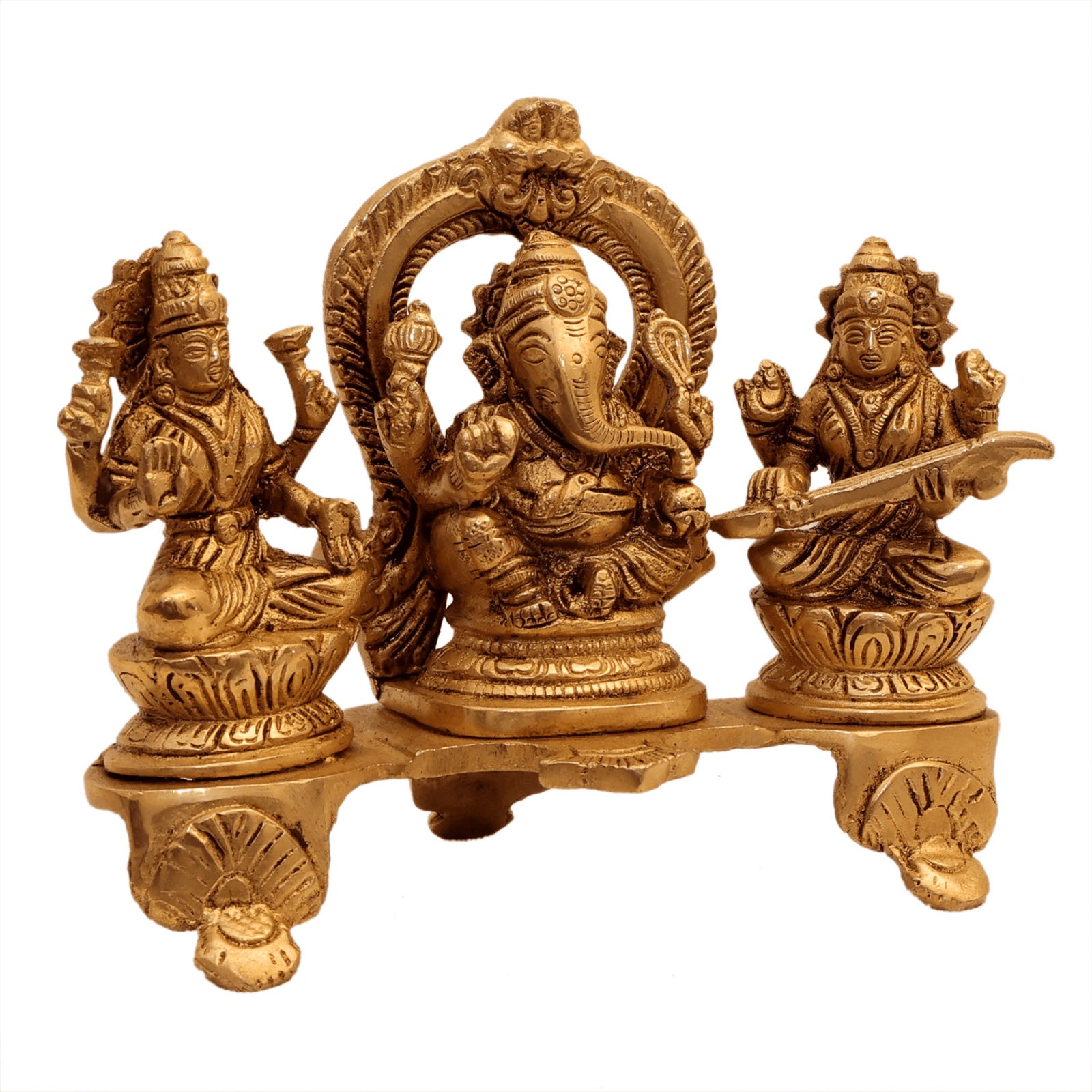 brass Ganesh , Lakshmi saraswati set 5.5 Inch KBH12548 brass Ganesh , Lakshmi saraswati set 5.5 Inch KBH12548
