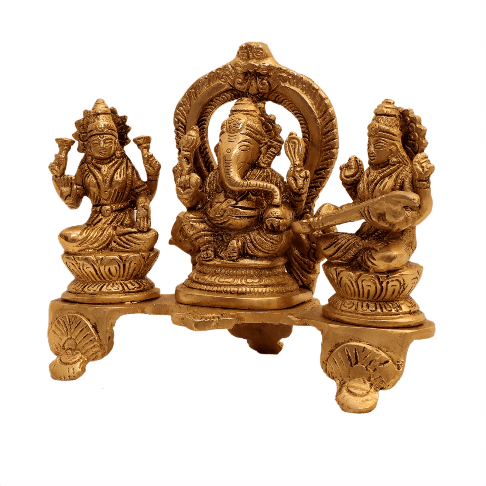 brass Ganesh , Lakshmi saraswati set 5.5 Inch KBH12548 brass Ganesh , Lakshmi saraswati set 5.5 Inch KBH12548