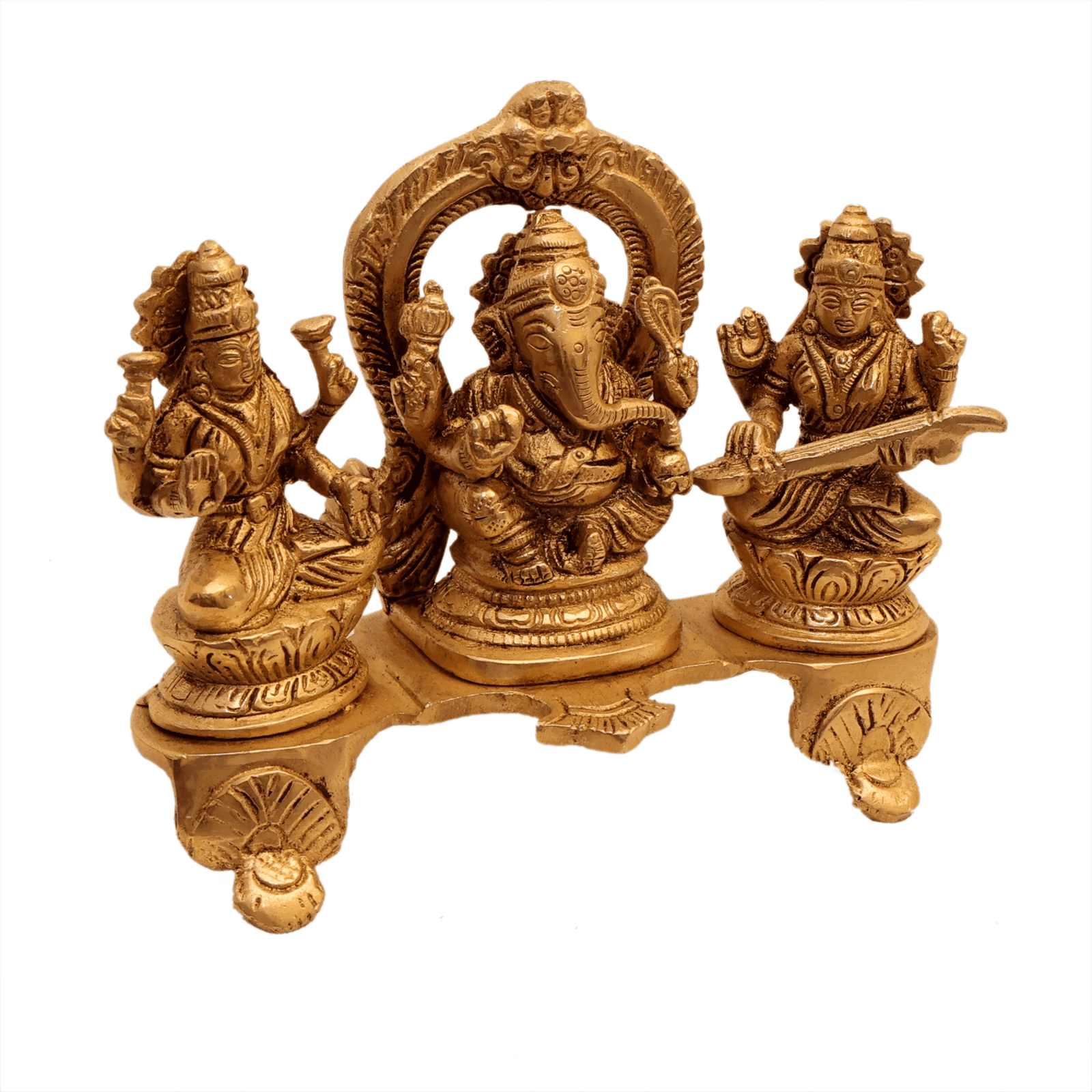 brass Ganesh , Lakshmi saraswati set 5.5 Inch KBH12548 brass Ganesh , Lakshmi saraswati set 5.5 Inch KBH12548